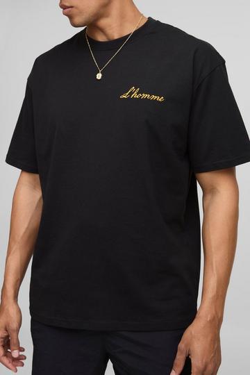 Oversized L'Homme T-Shirt black