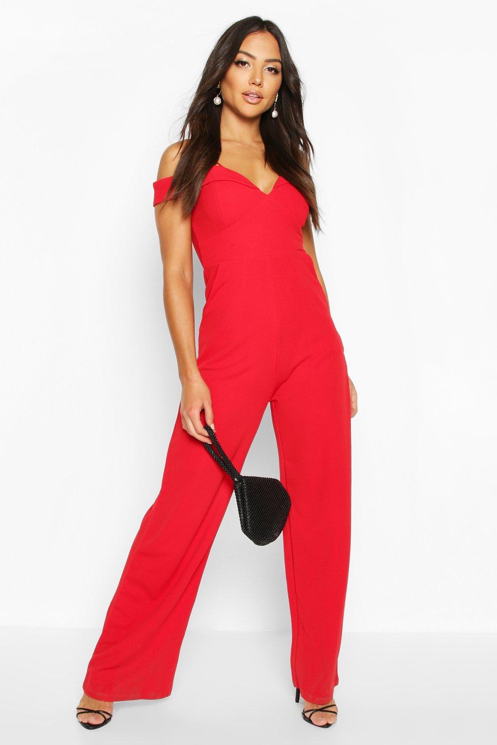 strappy cold shoulder jumpsuit