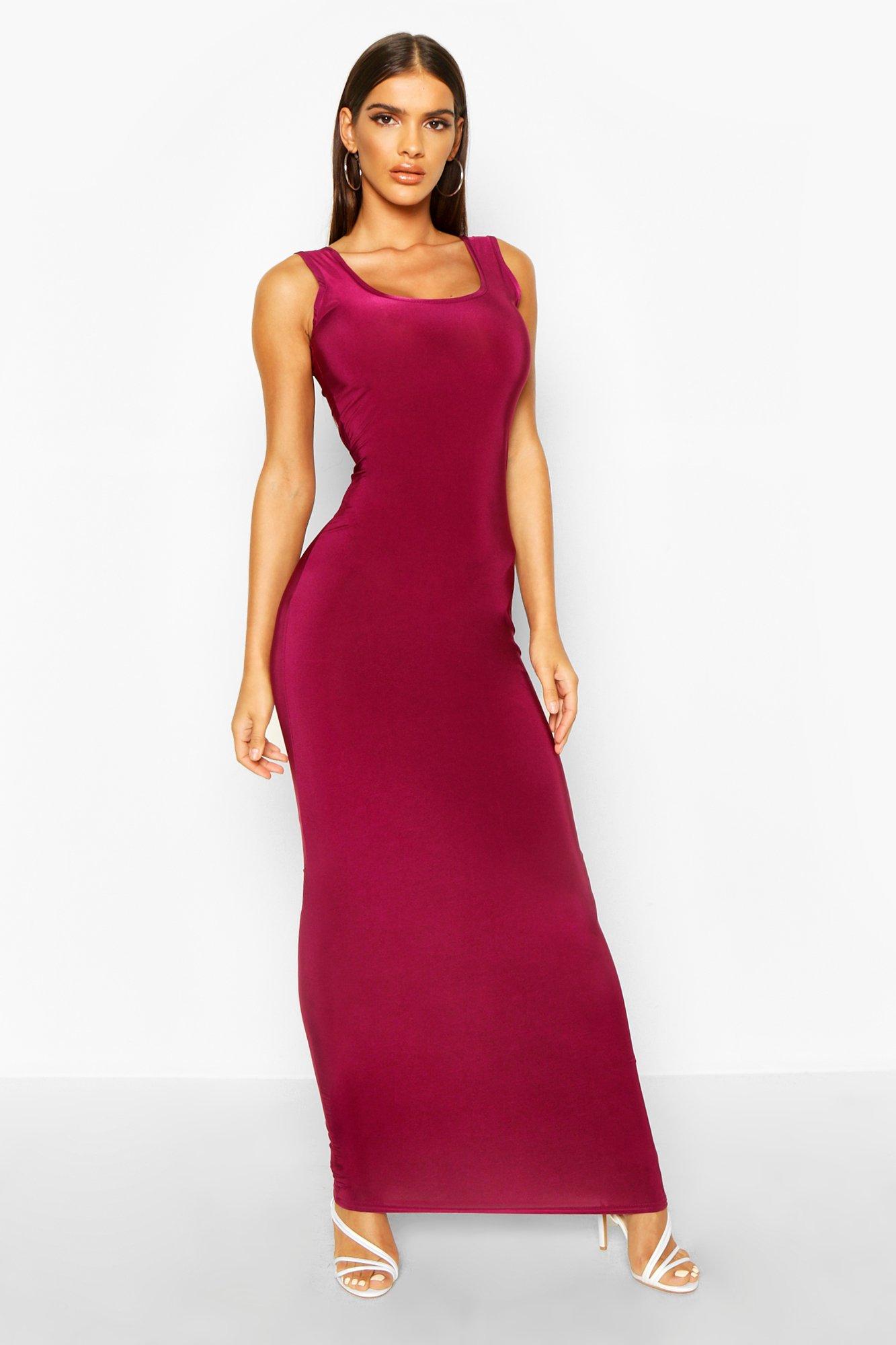 magenta maxi dress