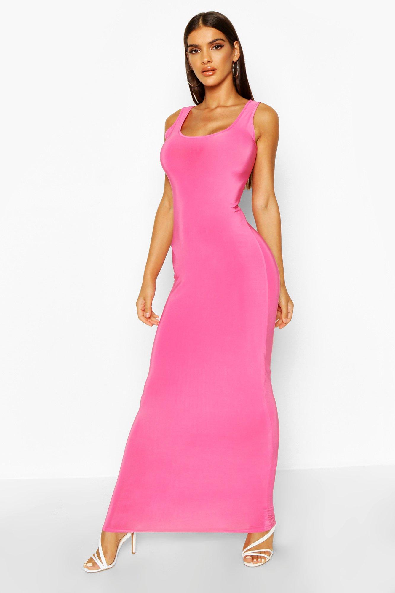 hot pink maxi dress uk