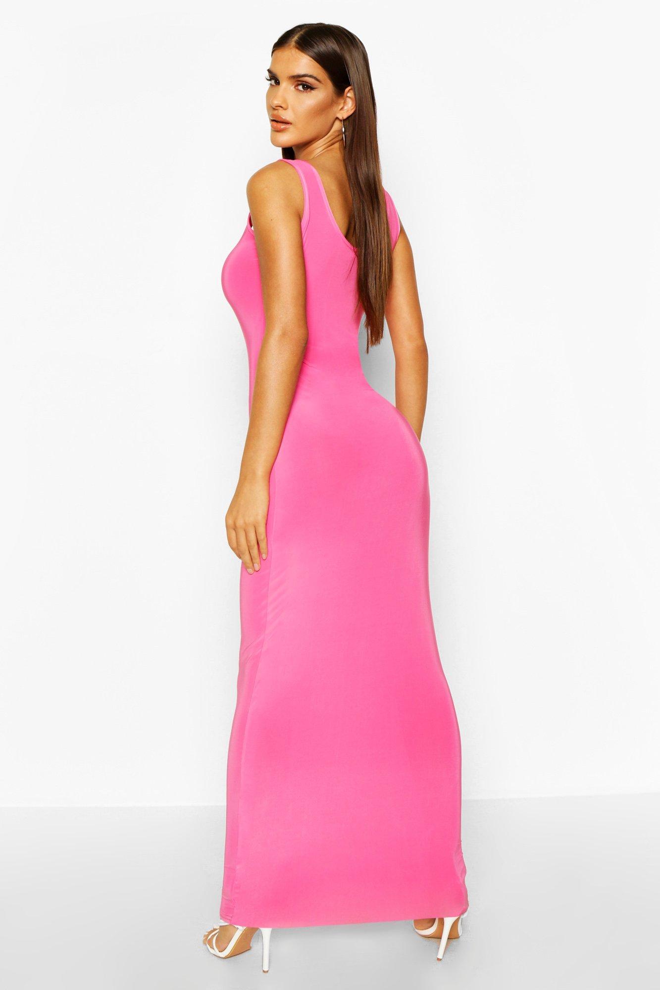 Hot pink dress boohoo sale