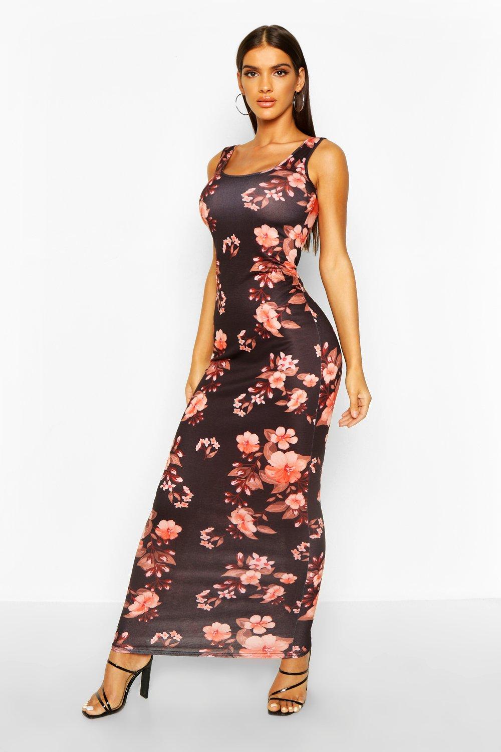 dark floral maxi dress