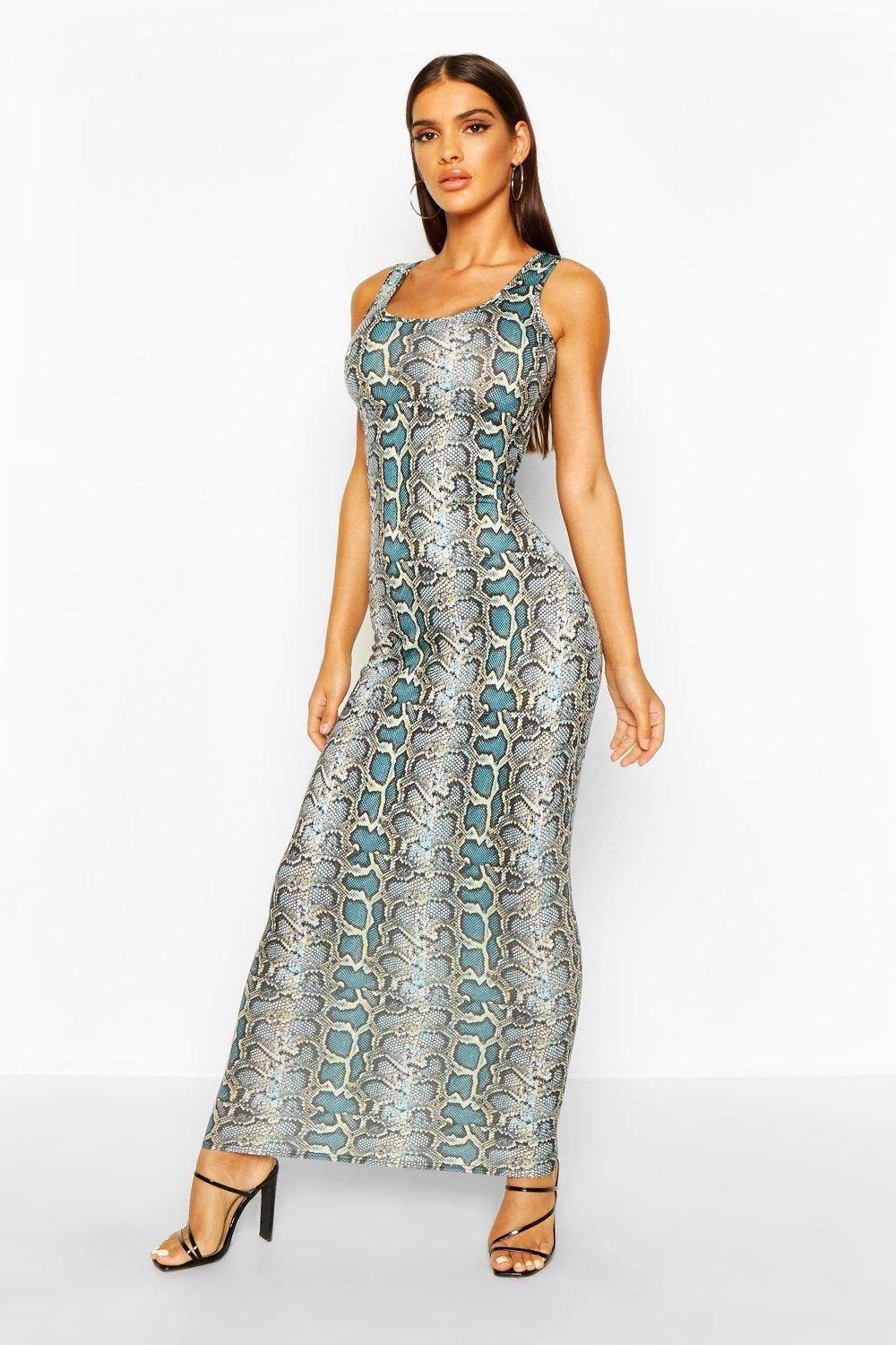 boohoo blue maxi dress