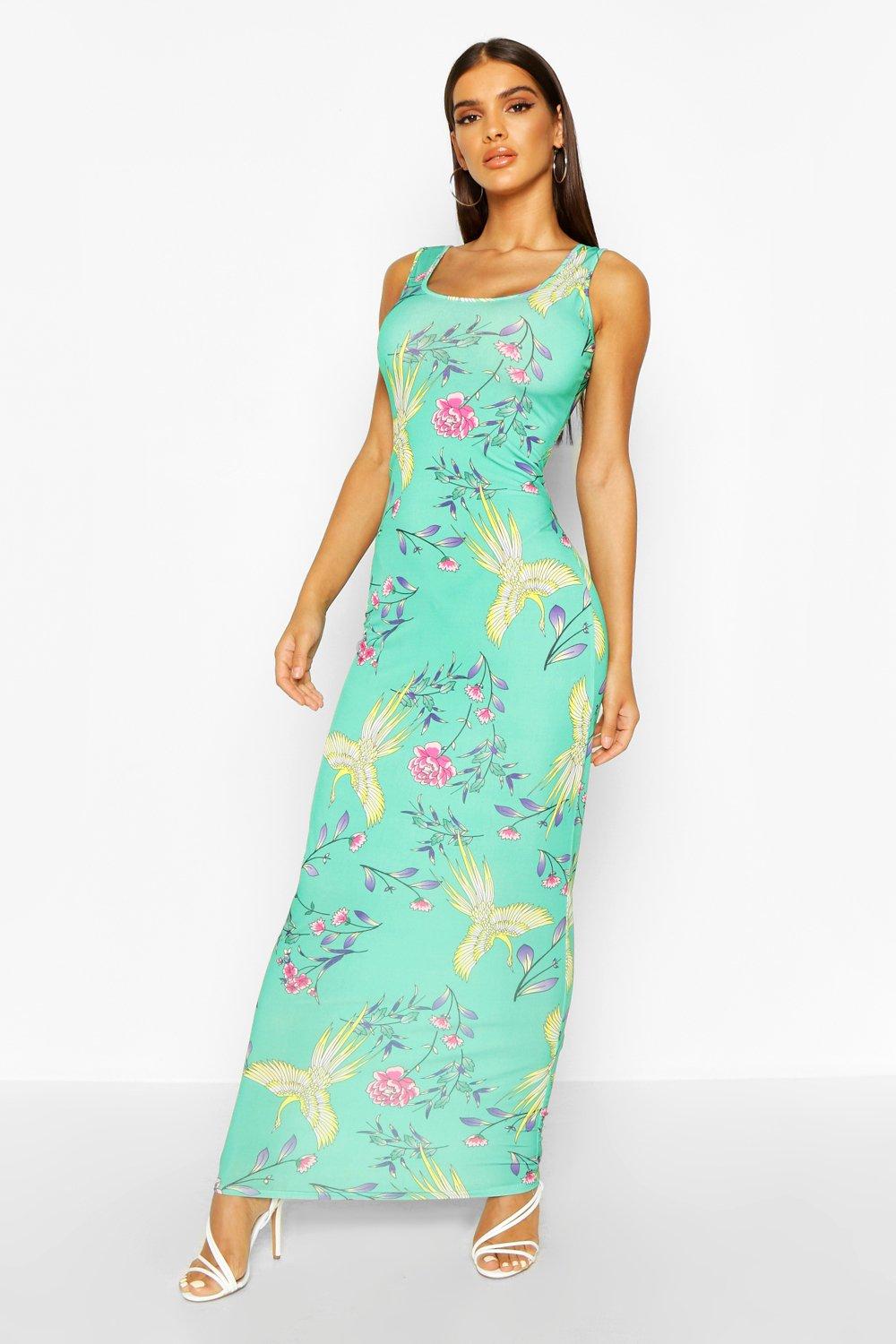 green floral maxi dress uk
