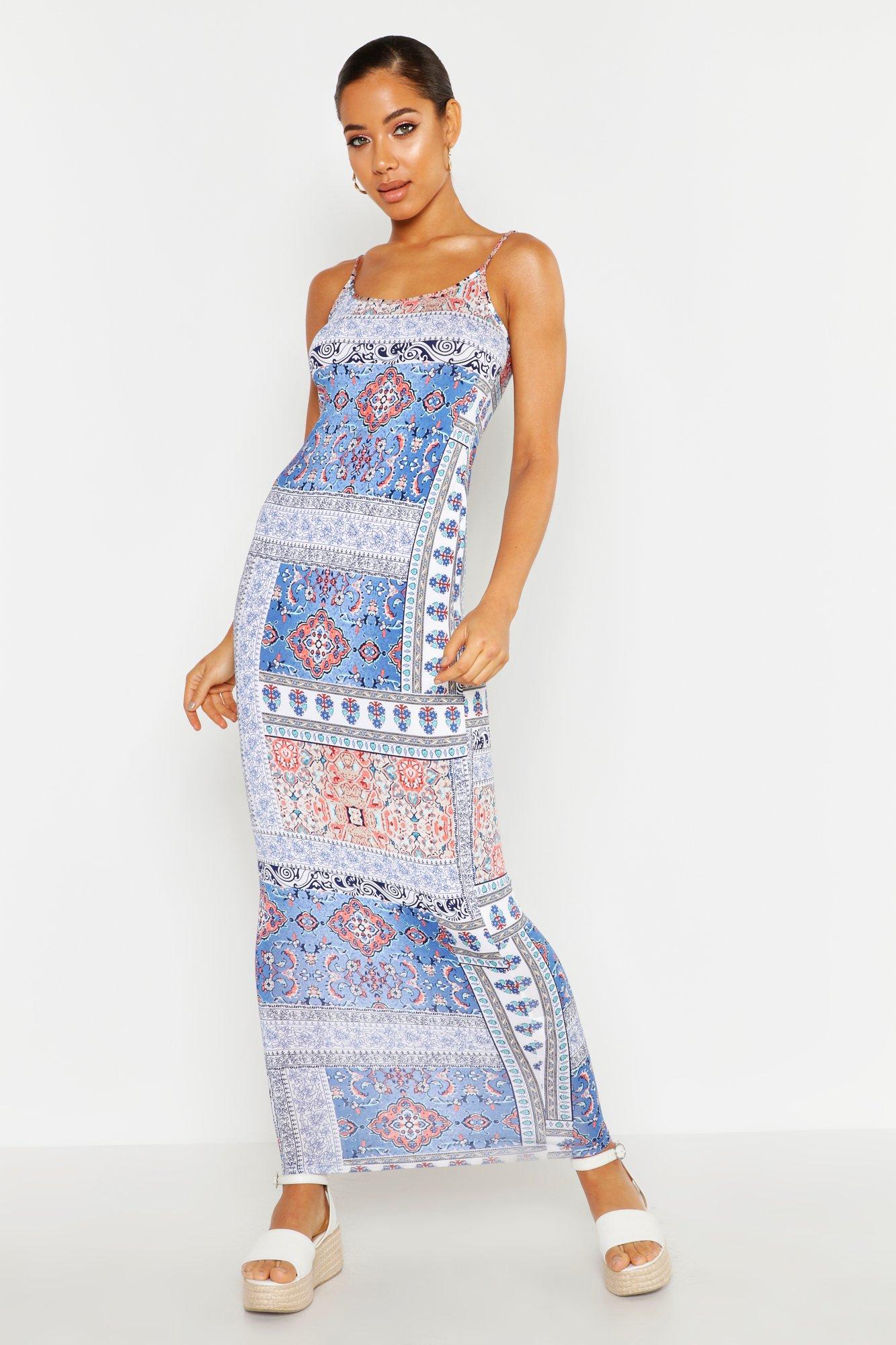 boohoo paisley maxi dress