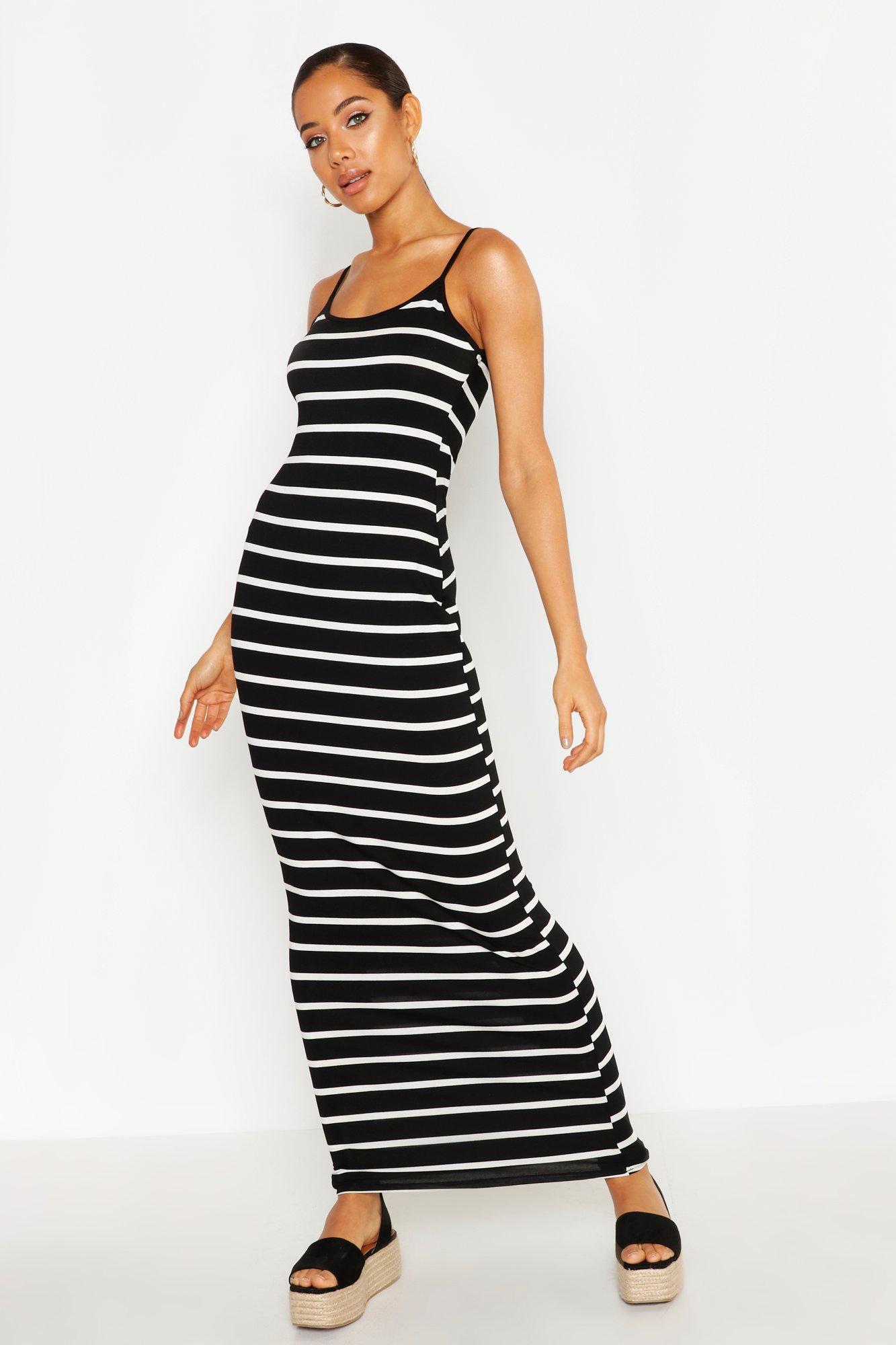 boohoo striped maxi dress