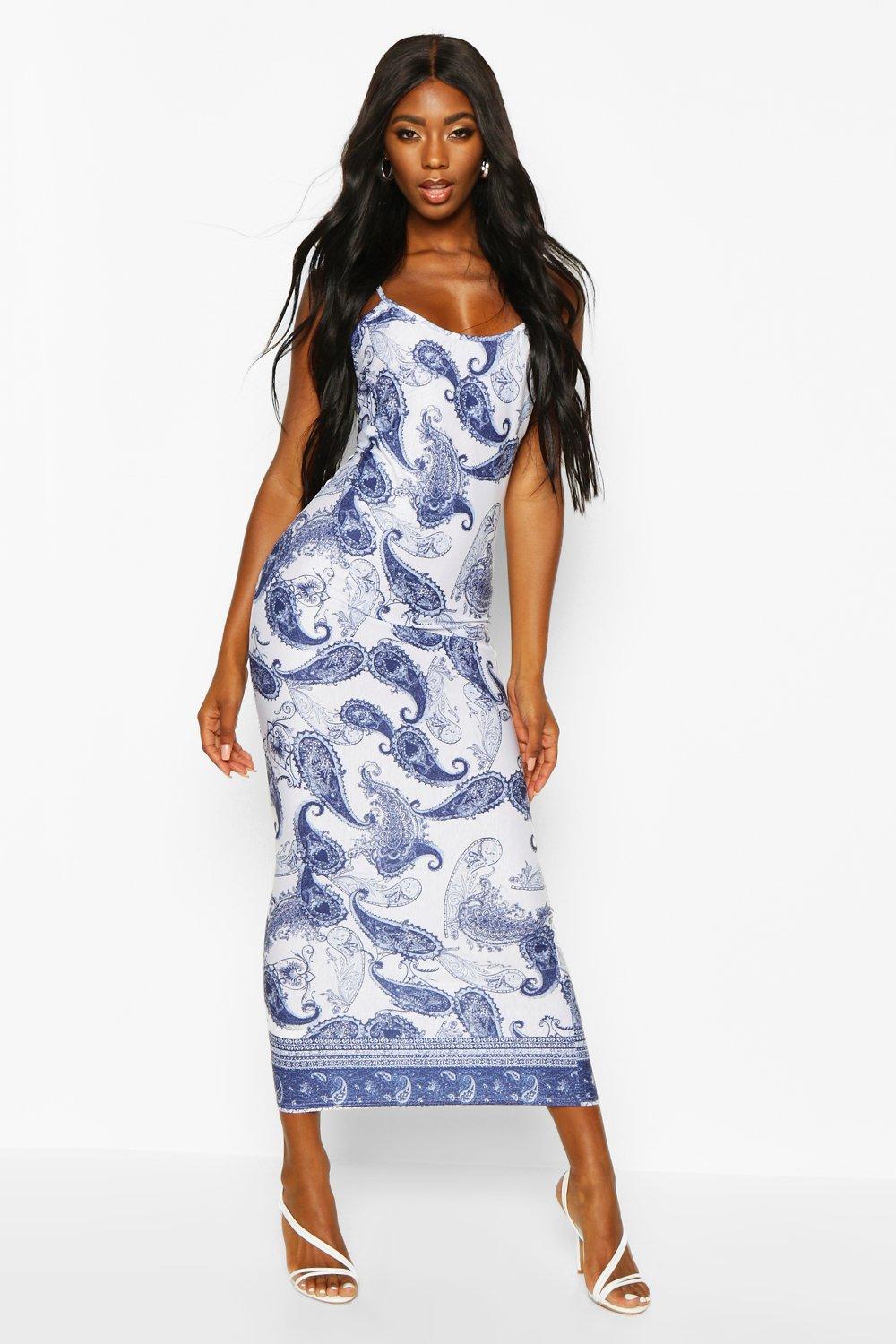 boohoo paisley maxi dress