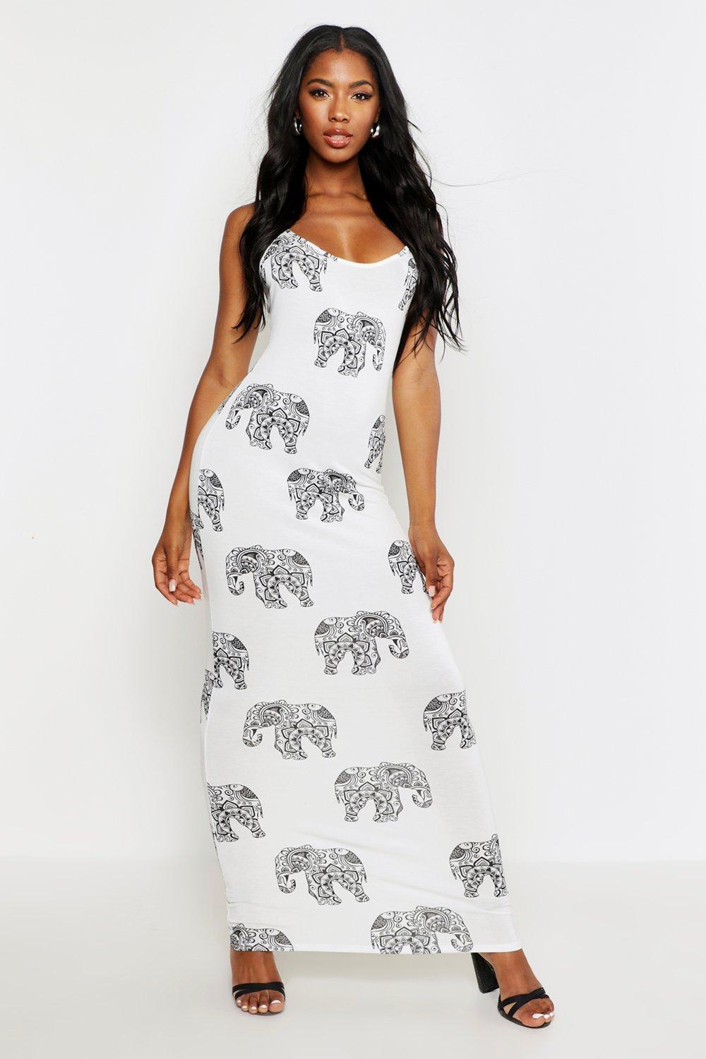 elephant maxi dress