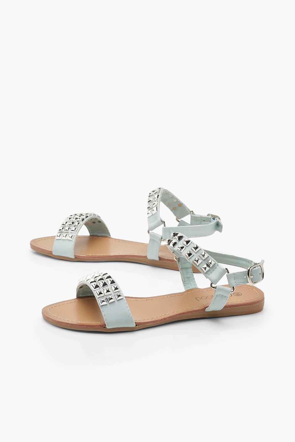 Pyramid Stud Flat Sandals