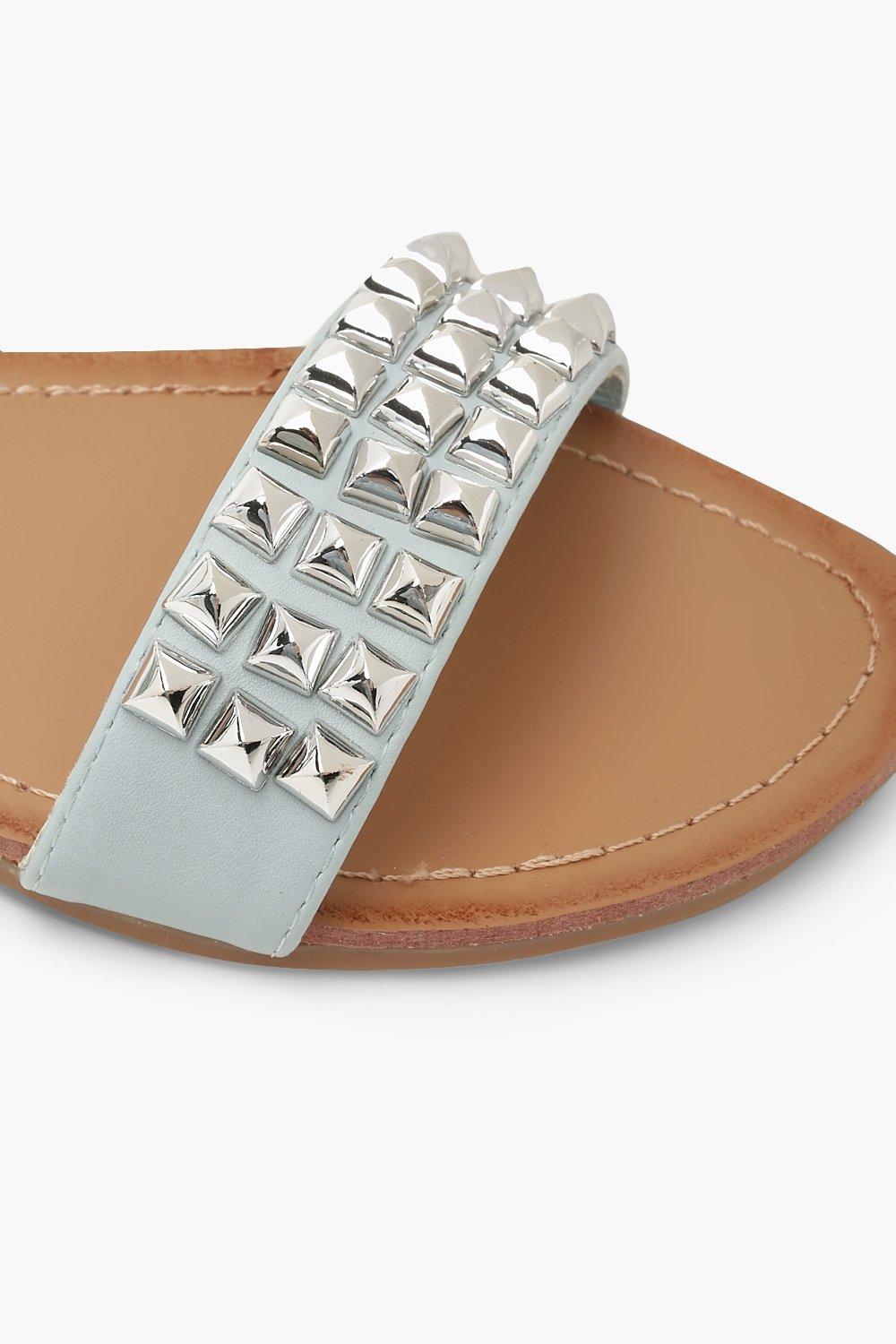 Pyramid Stud Flat Sandals