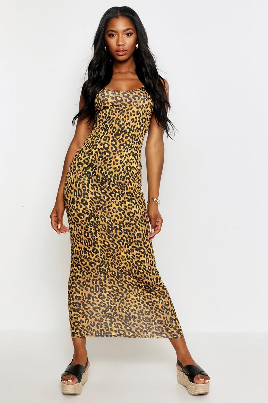 Vestido maxi de leopardo image number 1