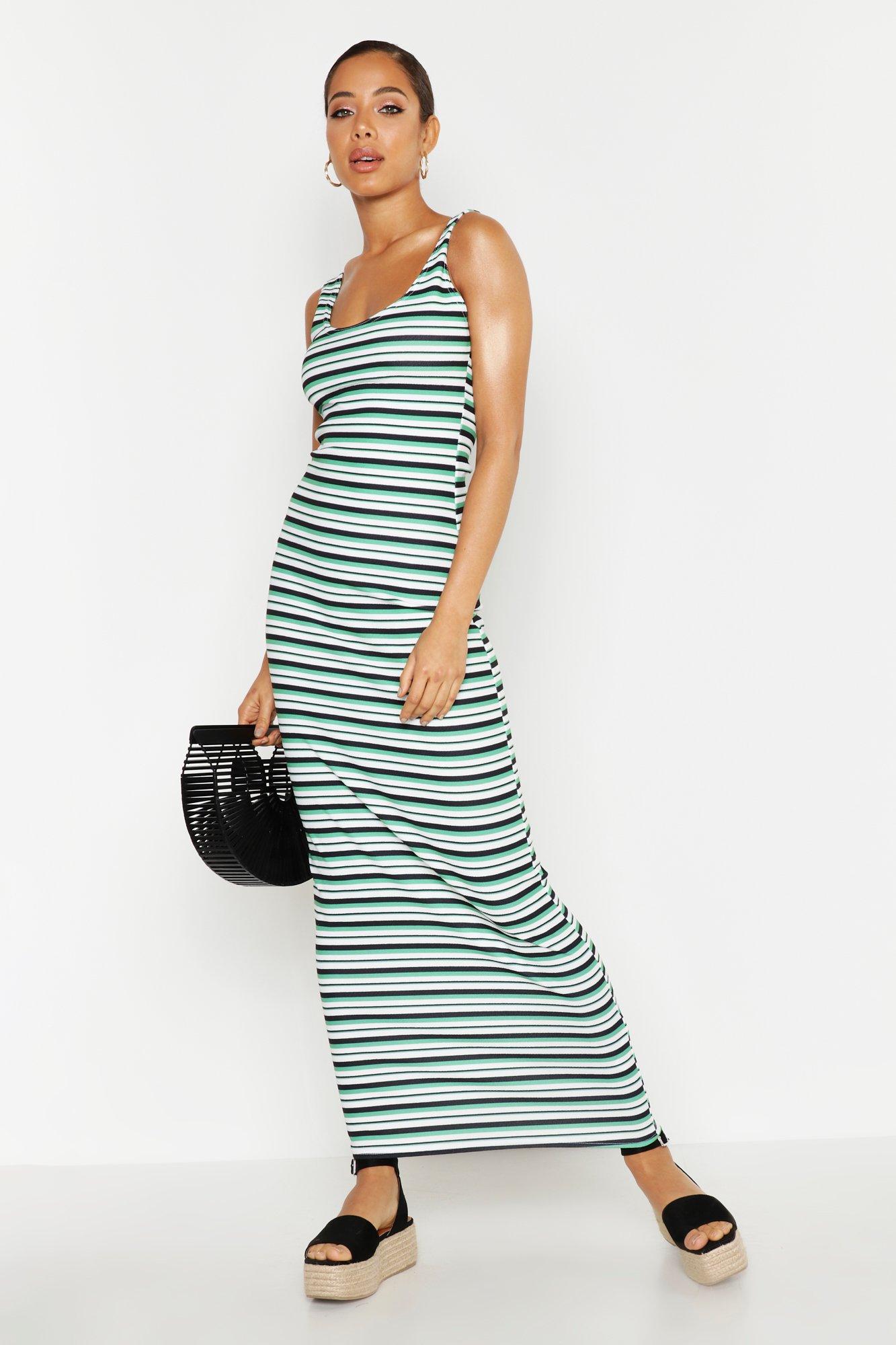 boohoo green maxi dress