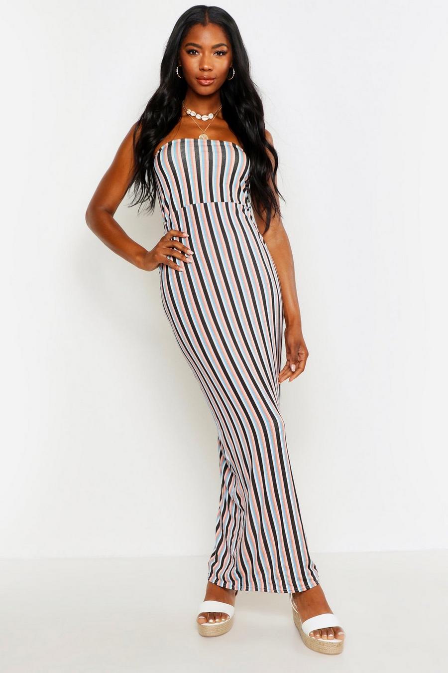 Striped Bandeau Maxi Dress image number 1