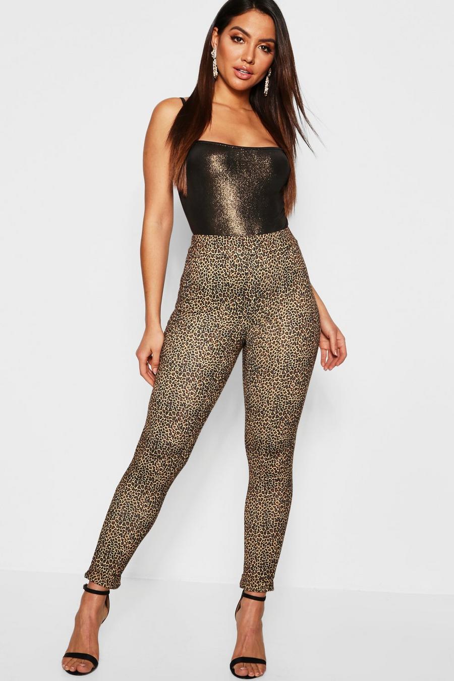 Leopard Print Skinny Trousers image number 1