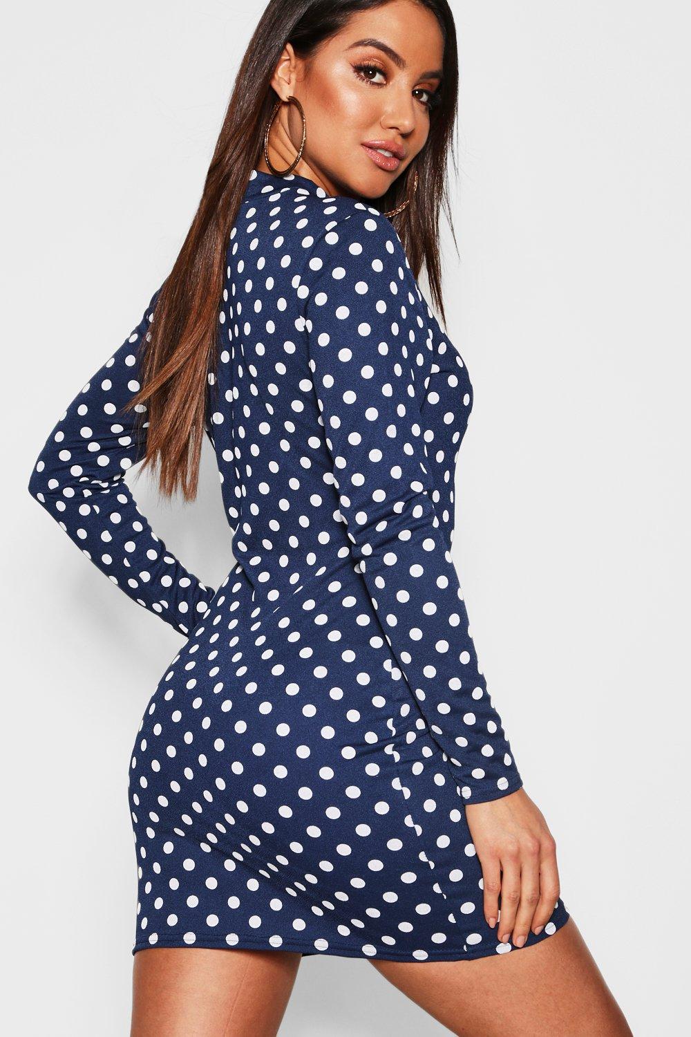 Polka dot shop bodycon dress