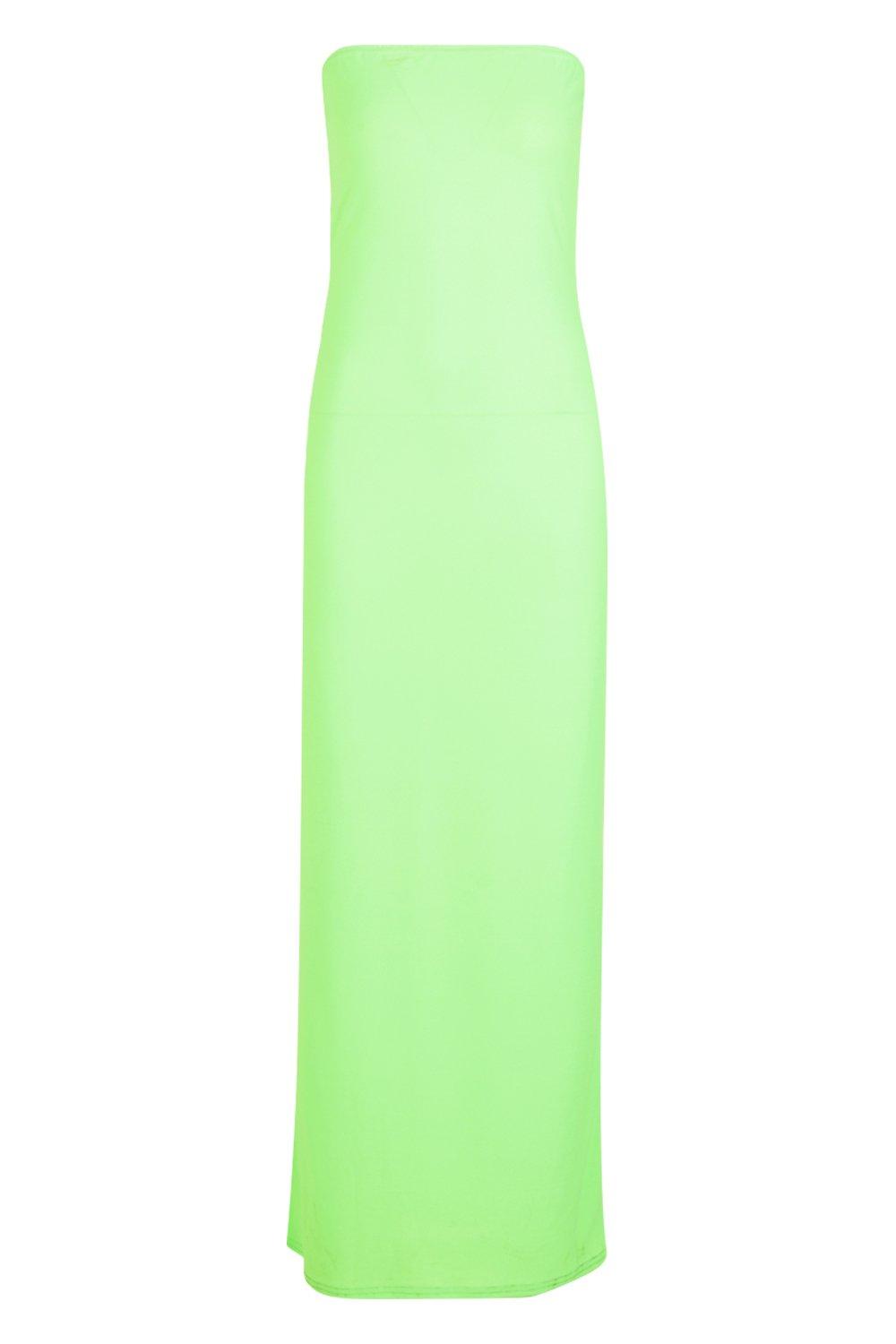 Neon Bandeau Maxi Dress | boohoo