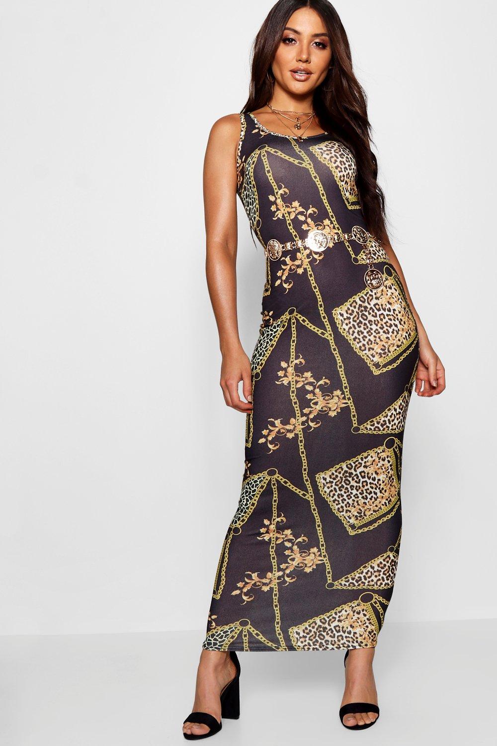 boohoo chain dress