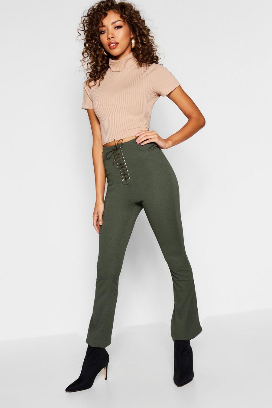 Lucy Lace Up Front Skinny Trousers image number 1