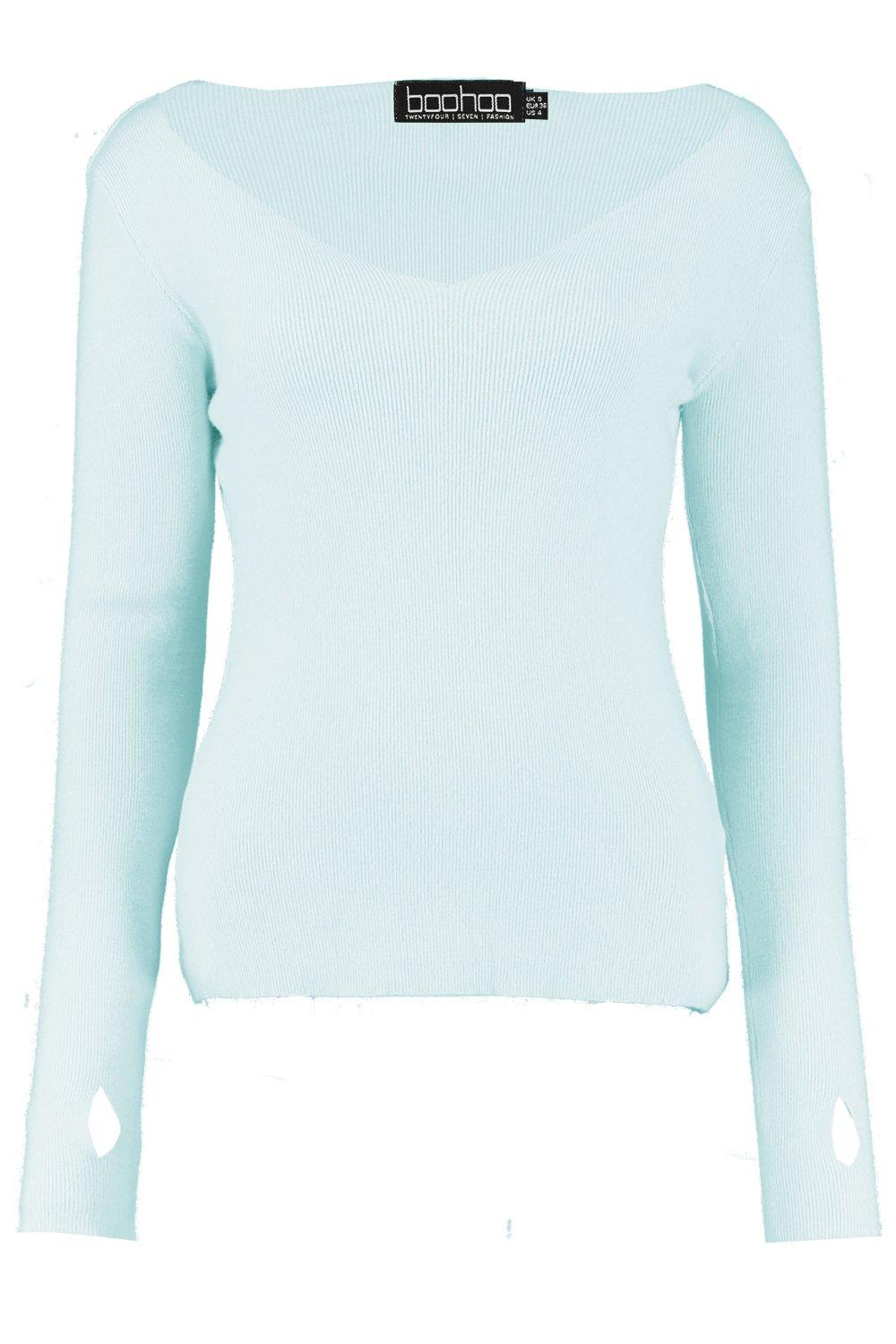 thumb hole jumper womens