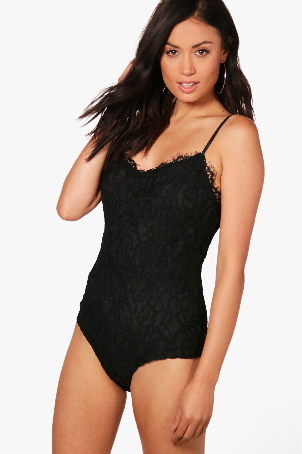 boohoo eyelash lace bodysuit