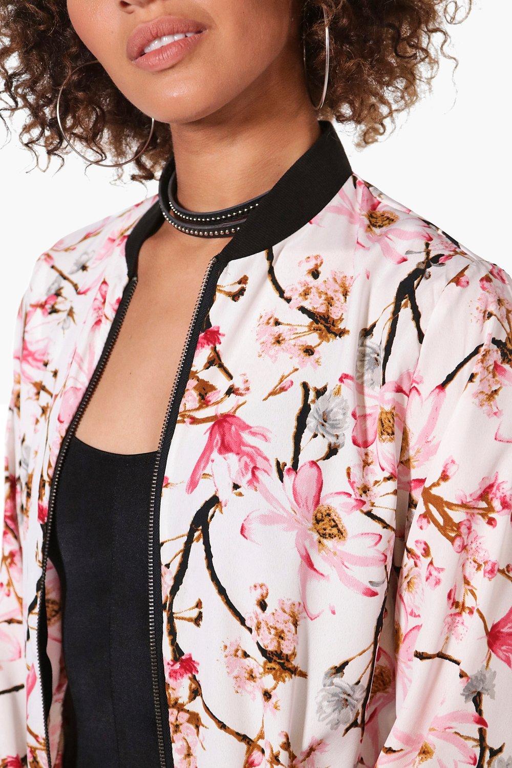 Cherry blossom cheap bomber jacket