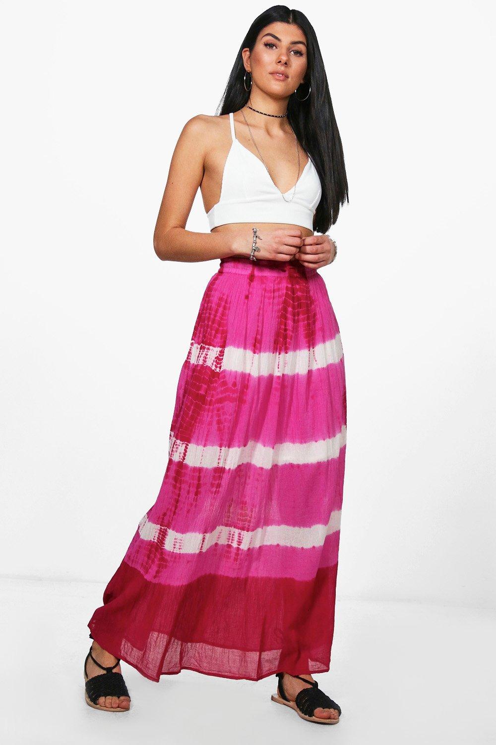 cerise maxi skirt