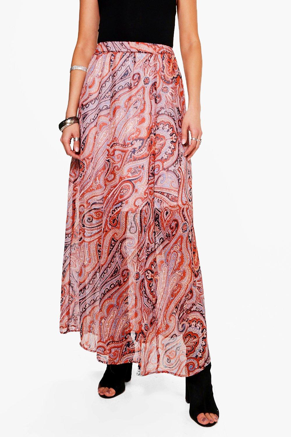 maxi paisley skirts