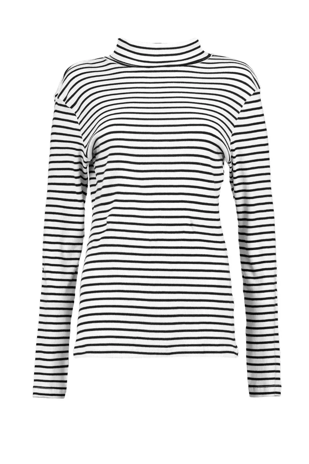 Cream Ivy Stripe Roll Neck Top alternative image