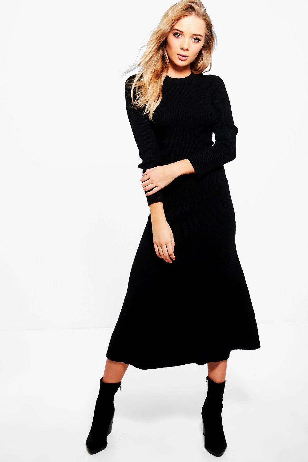 rib knit maxi dress