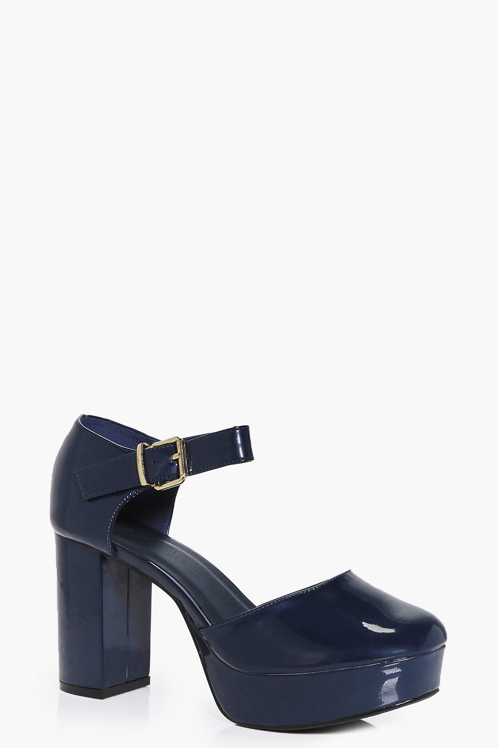 navy heels boohoo