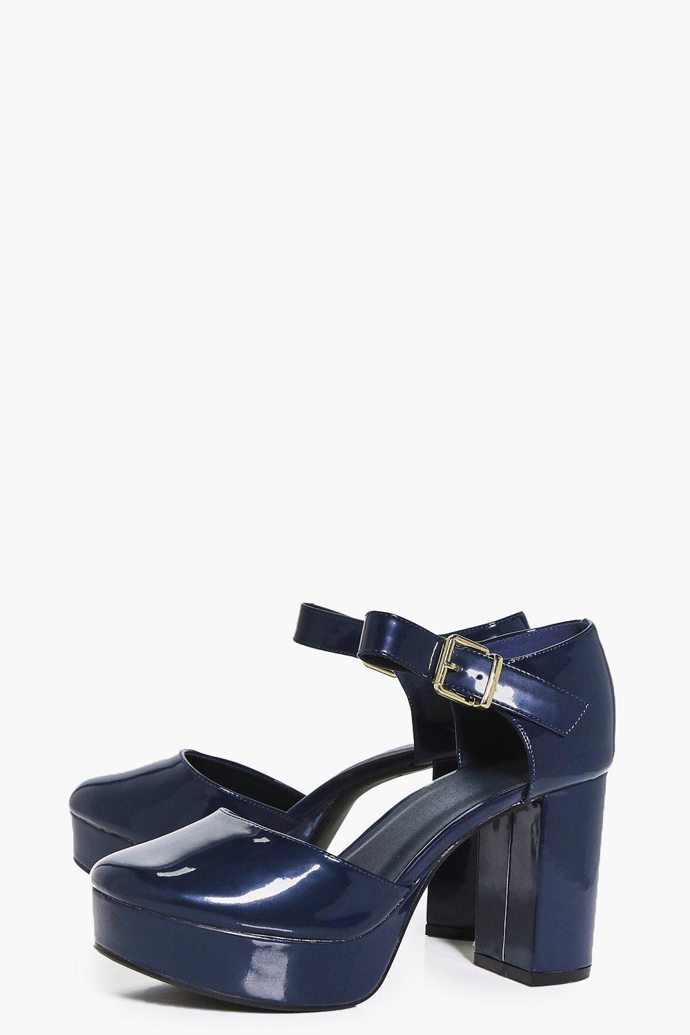 navy heels boohoo