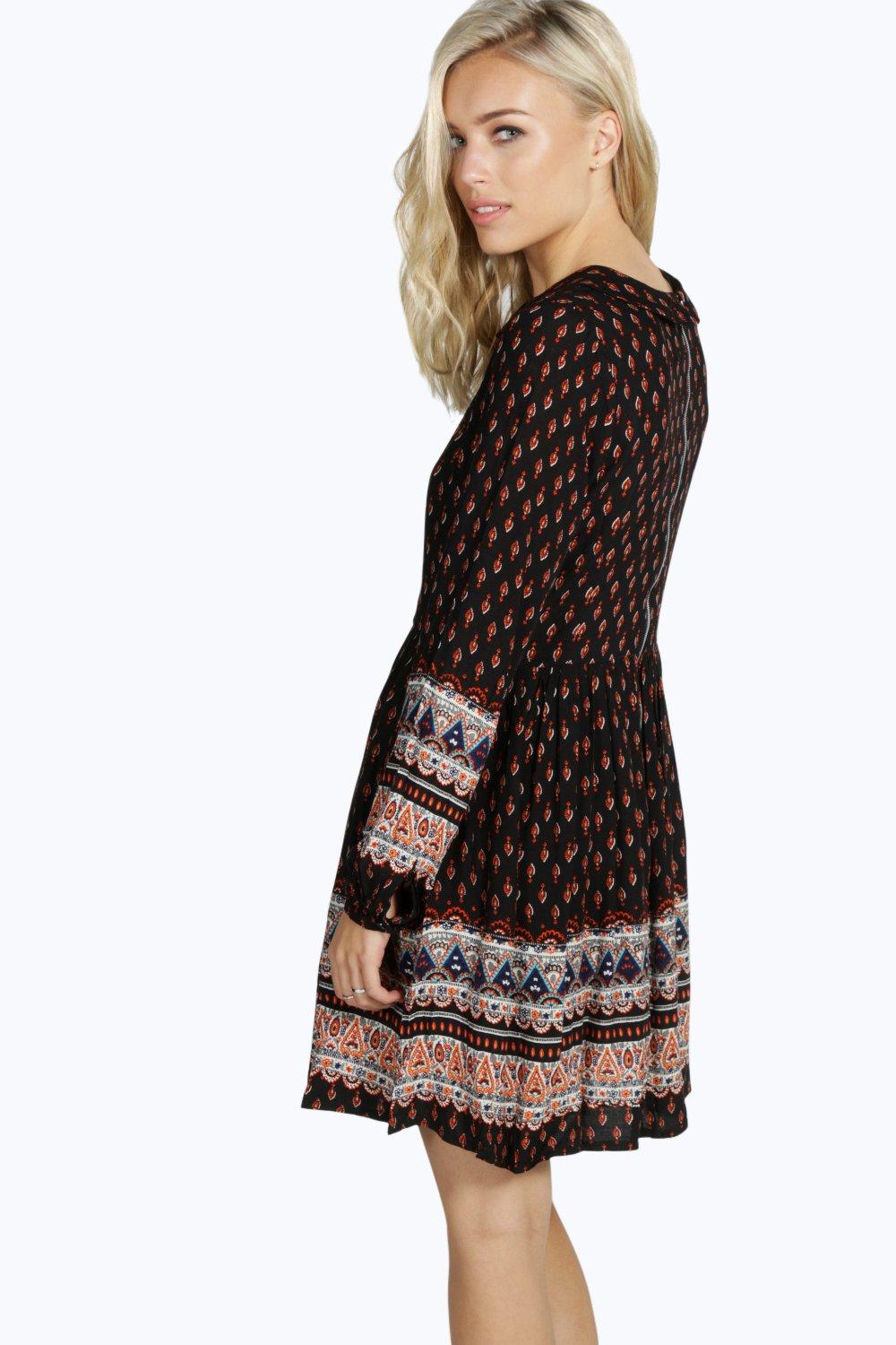 peter pan collar dress boohoo