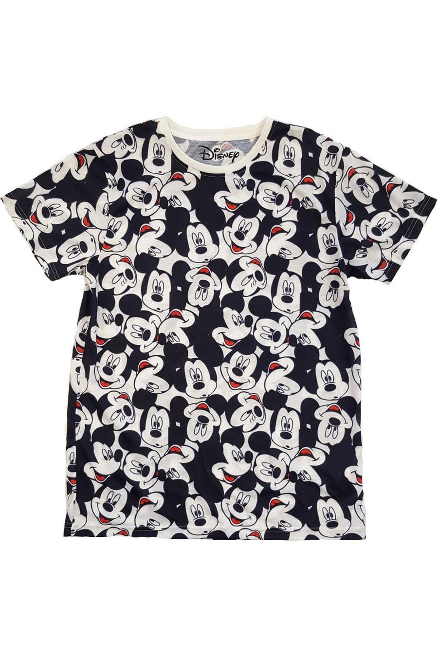Black Mickey Mouse All-Over Print Friday Version Short Sleeve T-Shirt