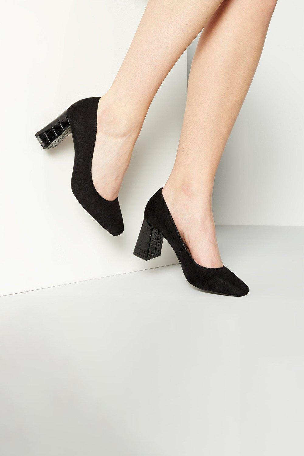 Heels | Mid Block Heel Court Shoe | Principles