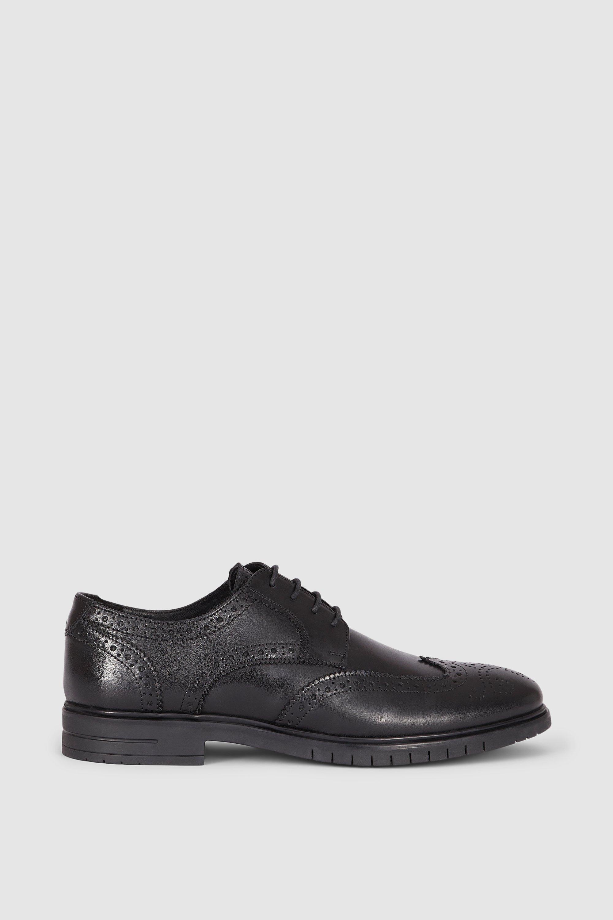 Debenhams Airsoft Wide Fit Comfort Flex Sole Leather Brogue | Debenhams