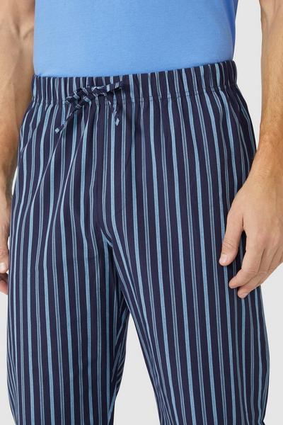Debenhams mid blue Short Sleeve Tee And Stripe Woven Pant Set