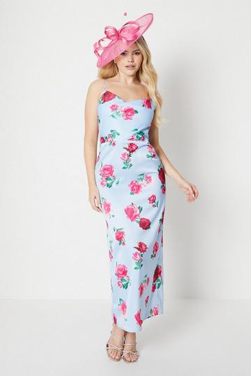 Blue Debut London by Coast Rose Satin Slip Dress