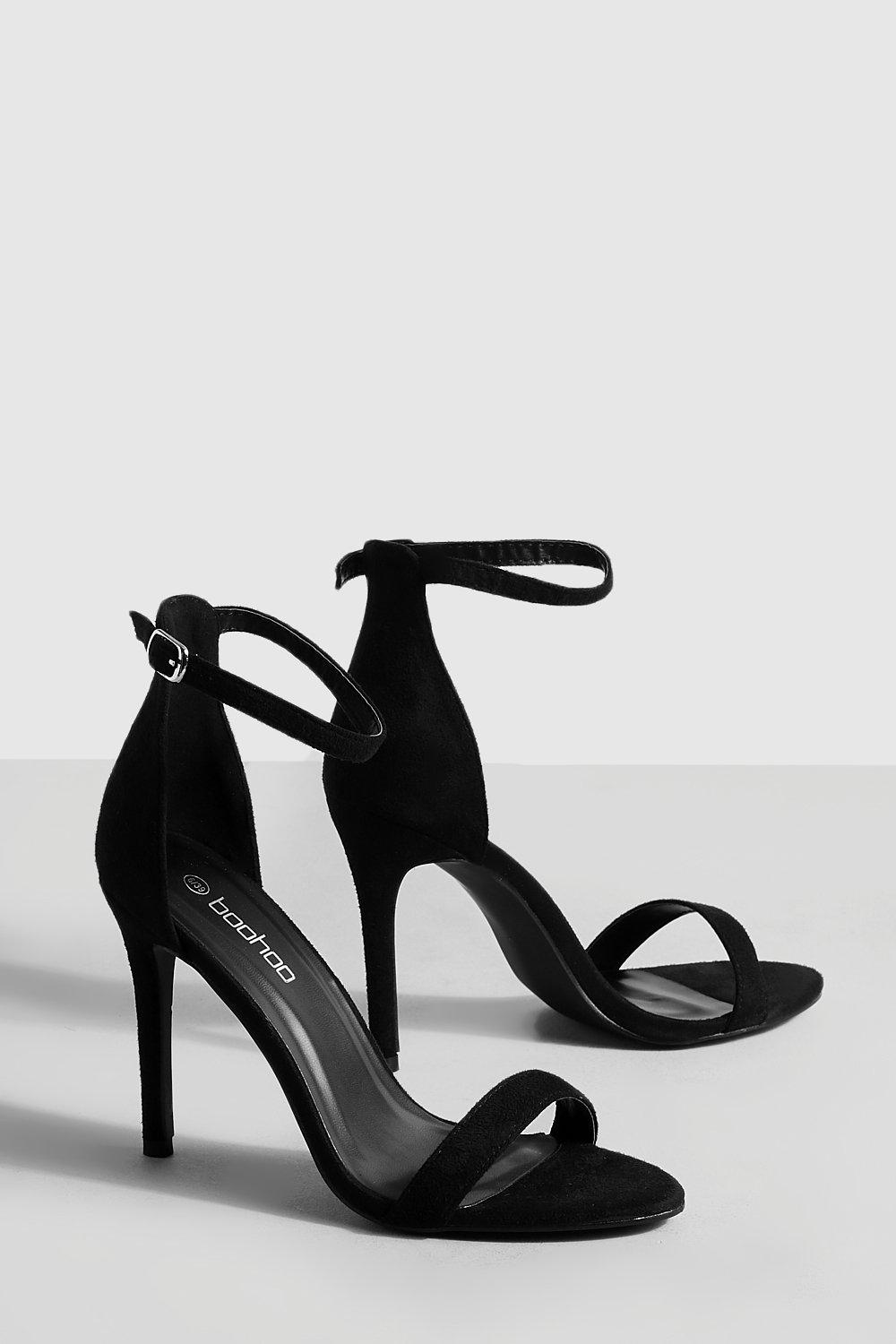 Barely There High Heel Sandals - Black - Just $3