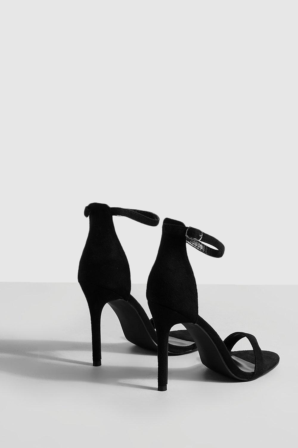 New look black barely there heels sale