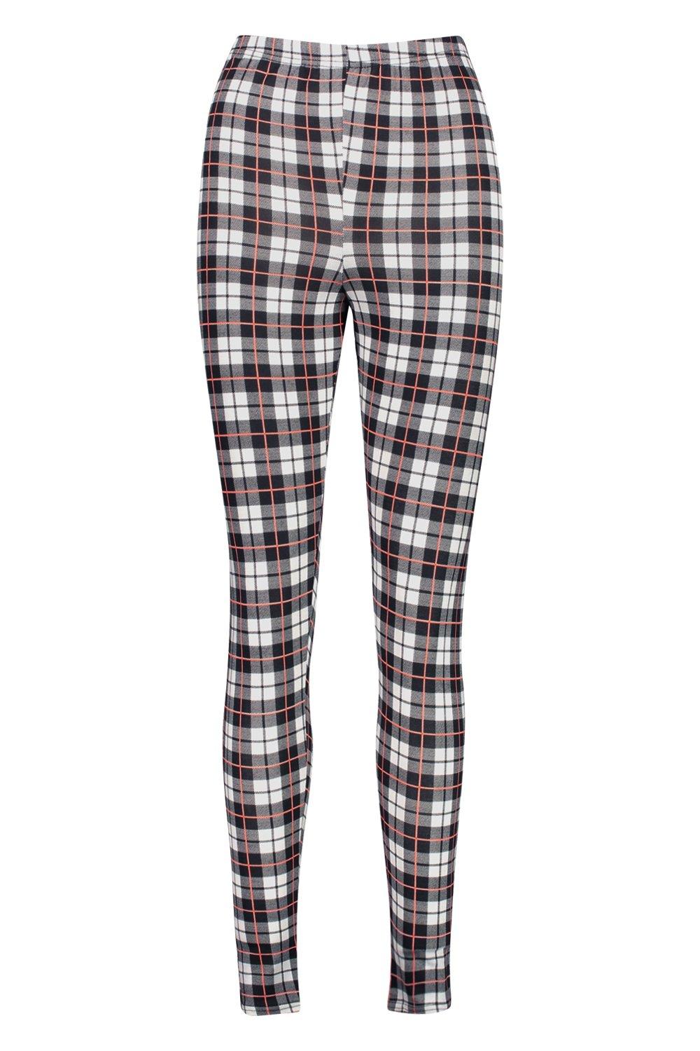 Boohoo hot sale tartan leggings