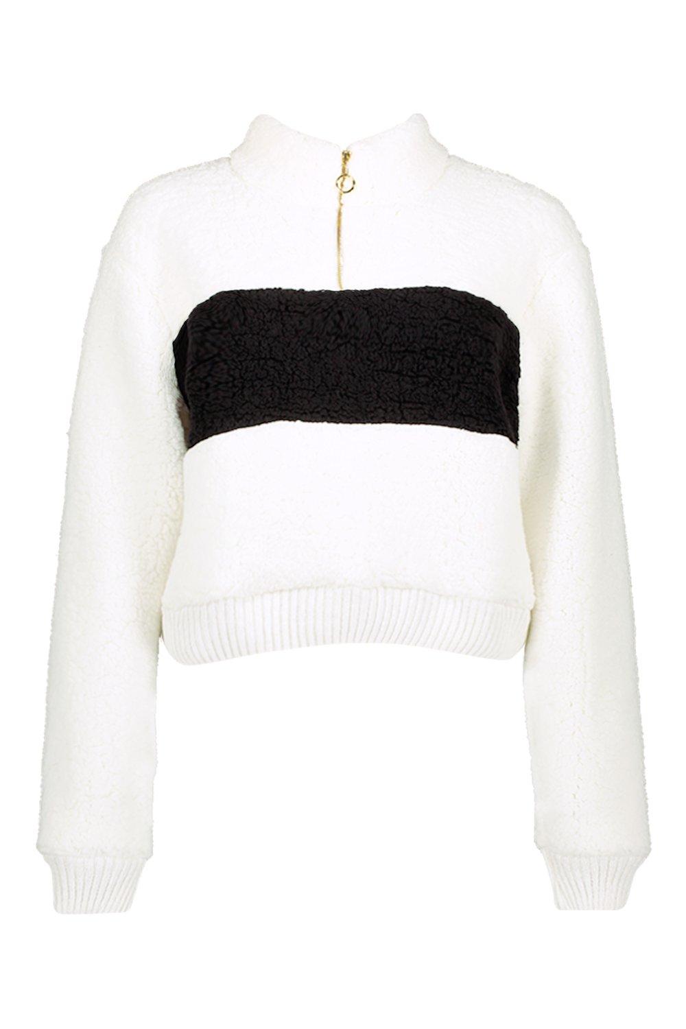 Borg crop jumper best sale