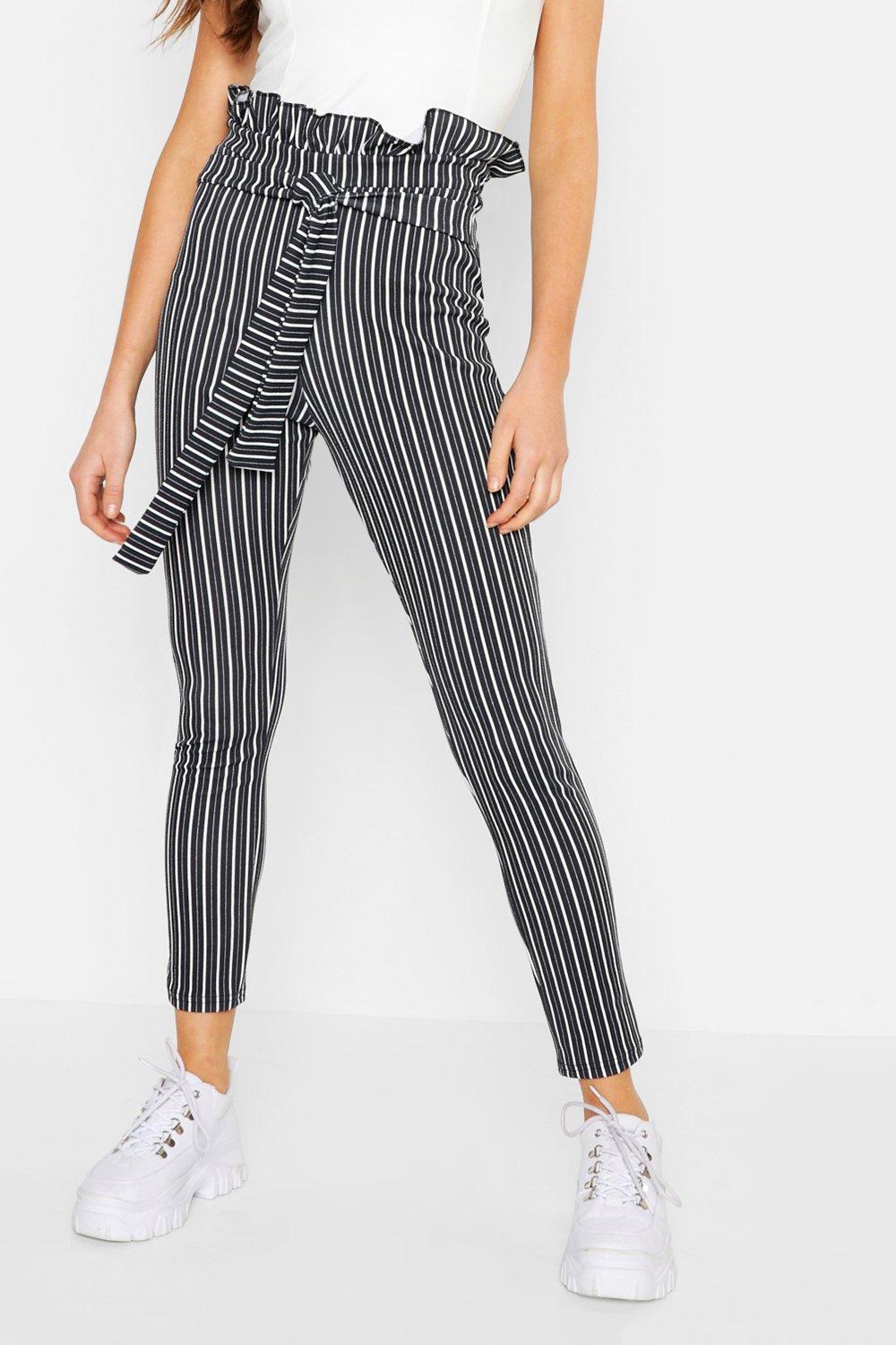 boohoo stripe trousers