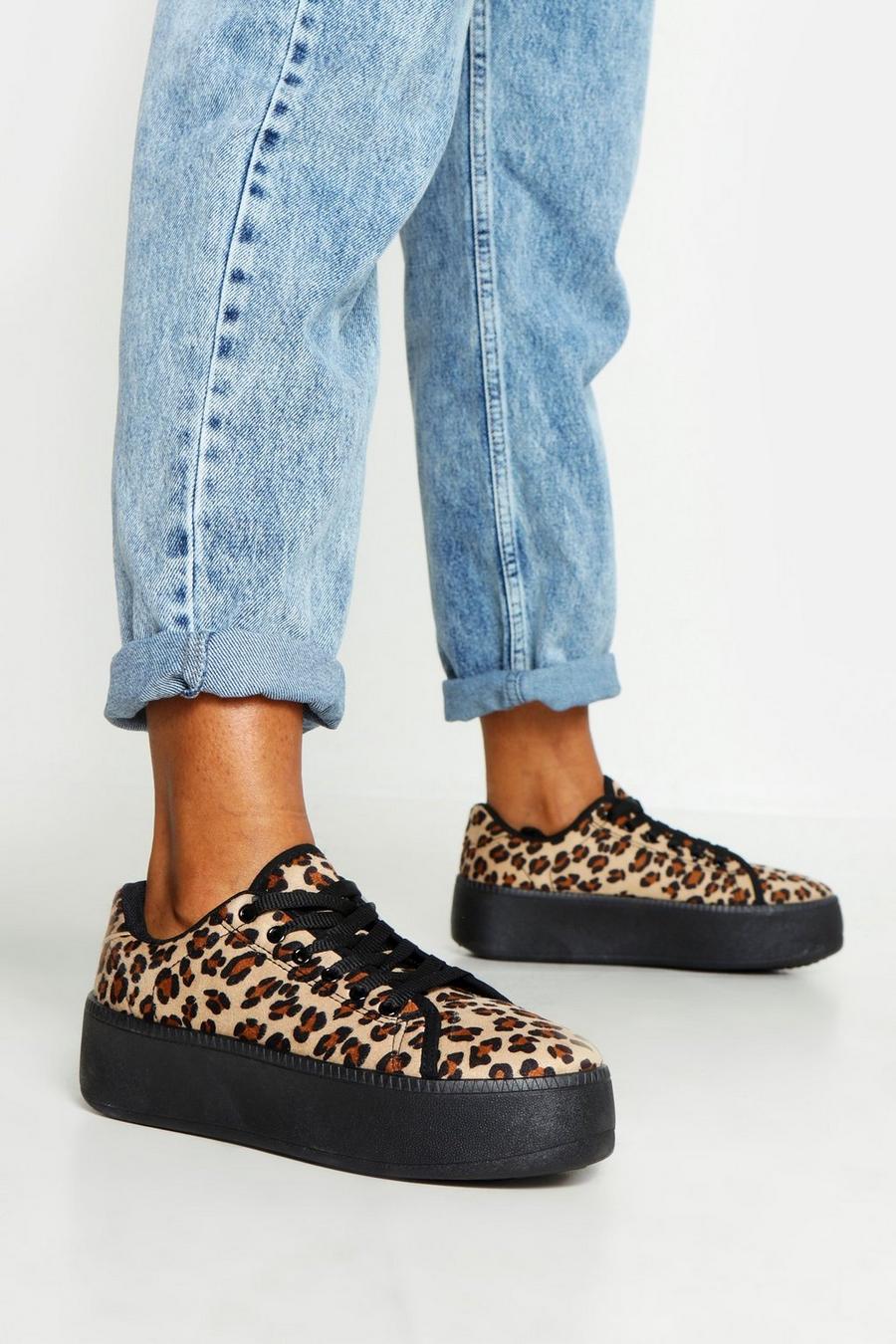 Leopard Platform Sneakers image number 1