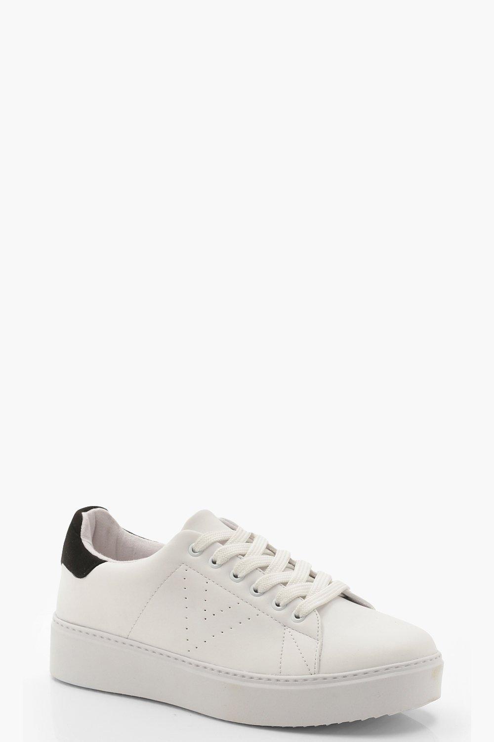 Platform Lace Up Trainers | Boohoo UK