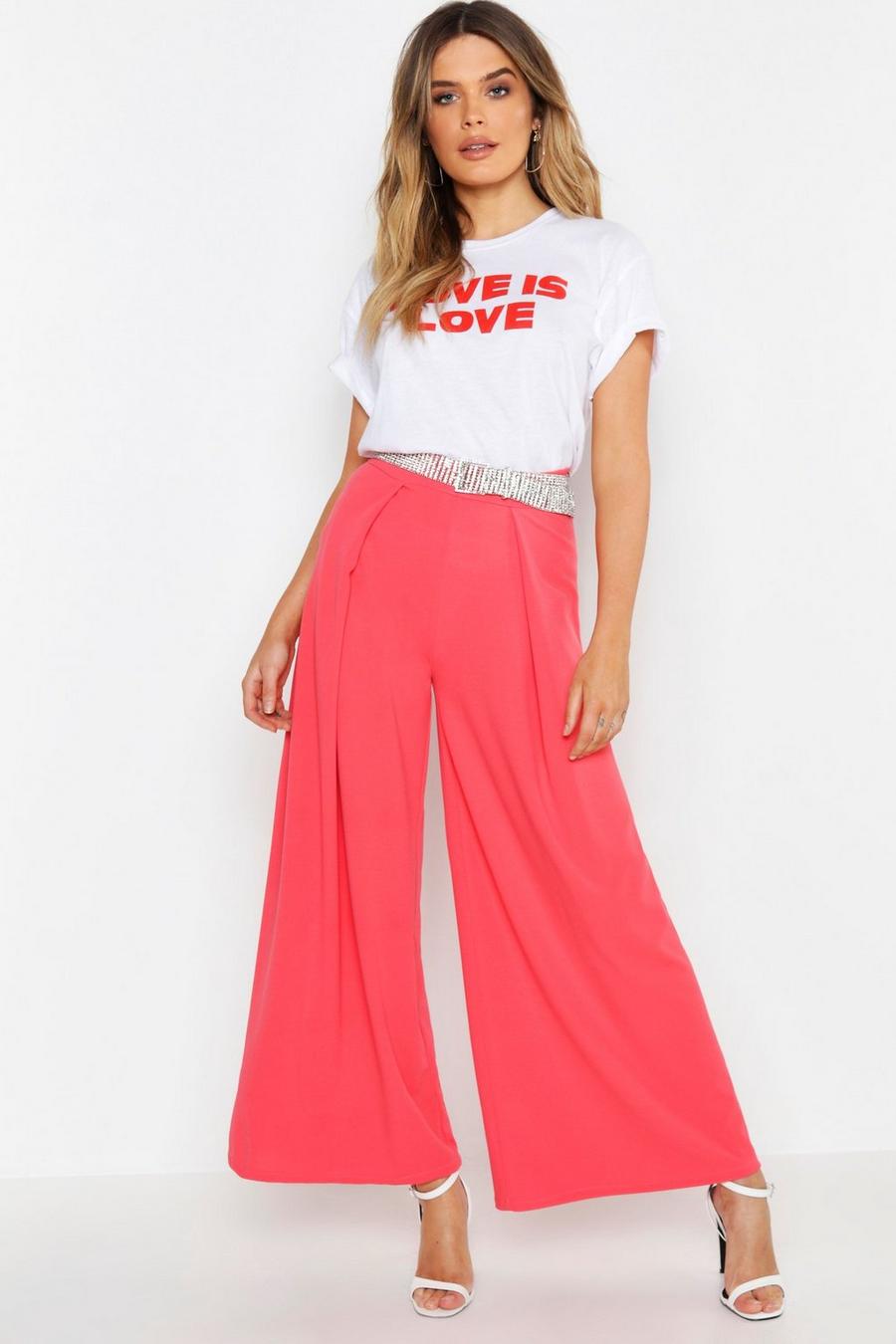 Woven Wide Leg Pants image number 1