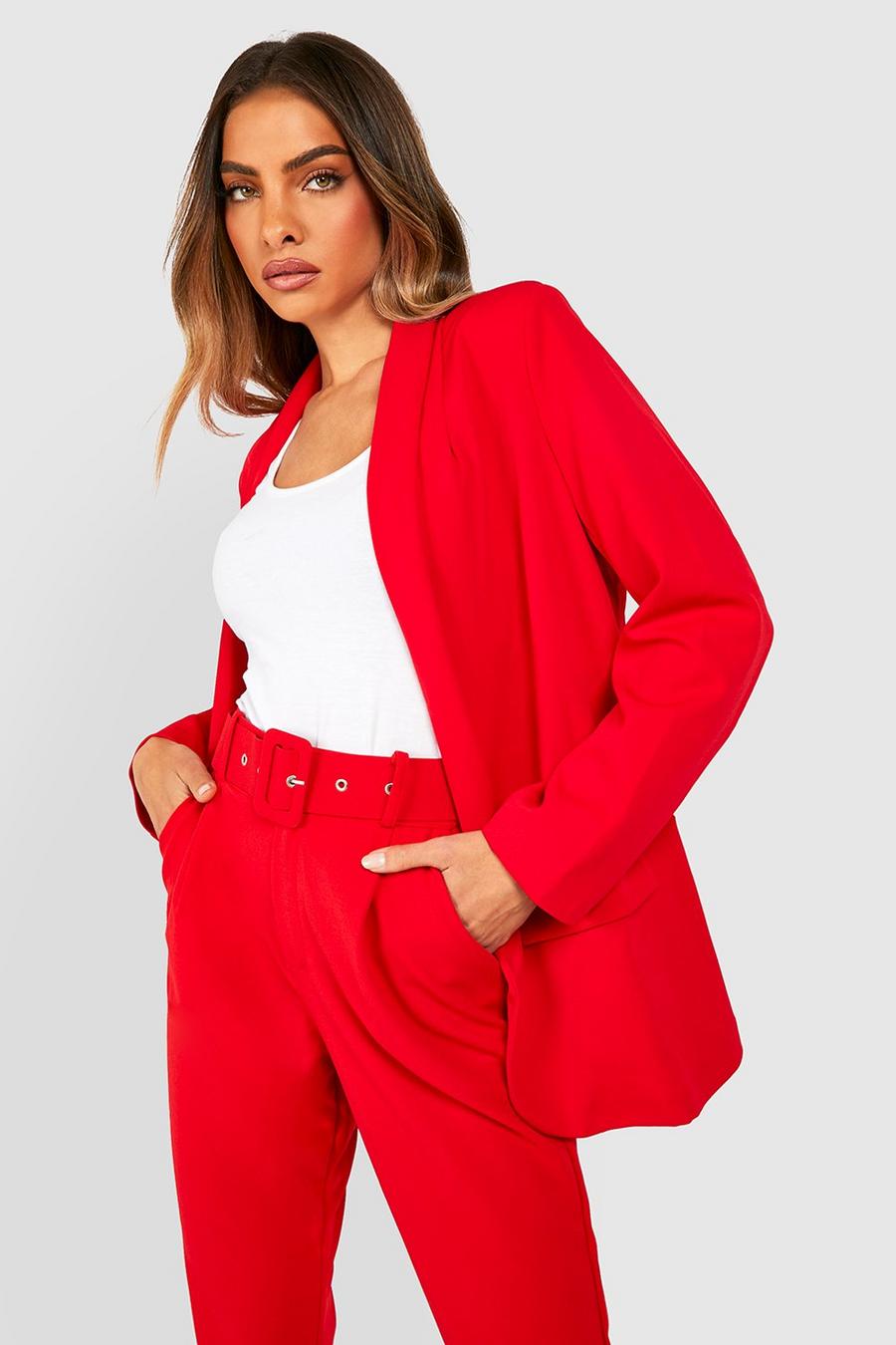Red Tailored Blazer image number 1