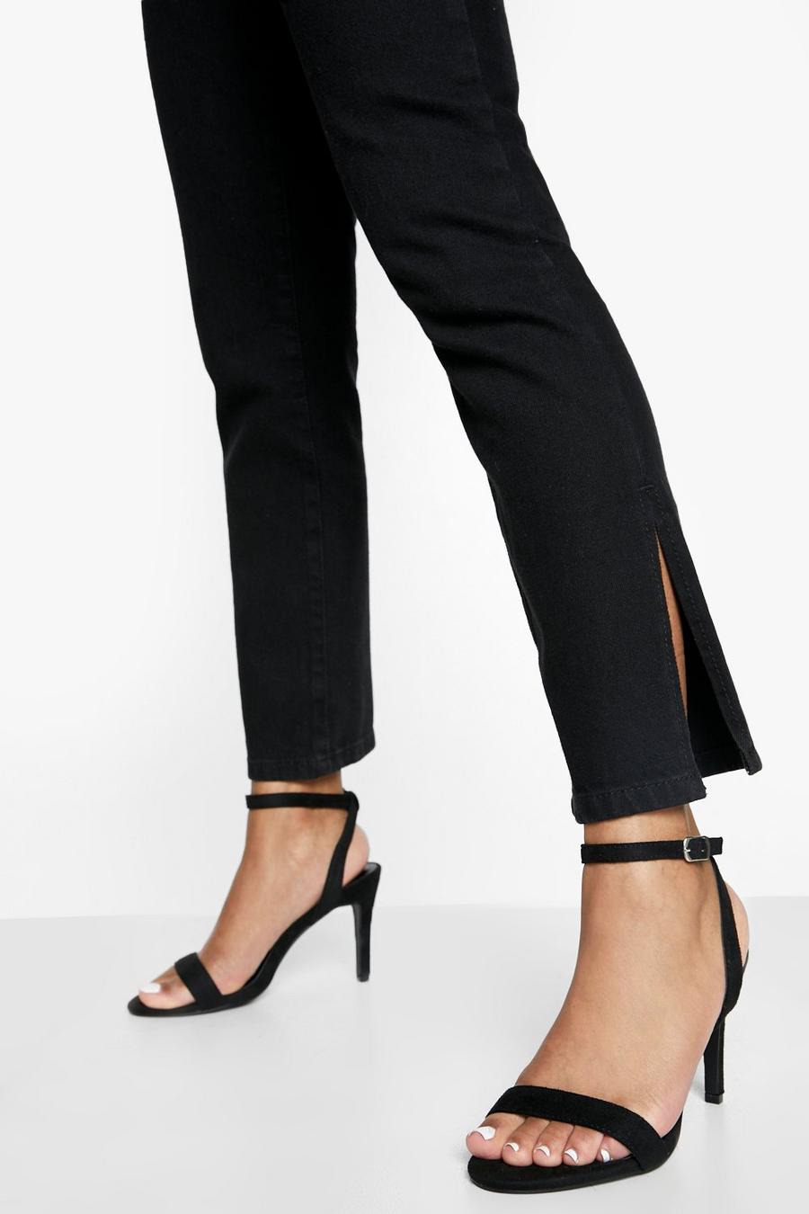 Black noir Low Barely There Heels