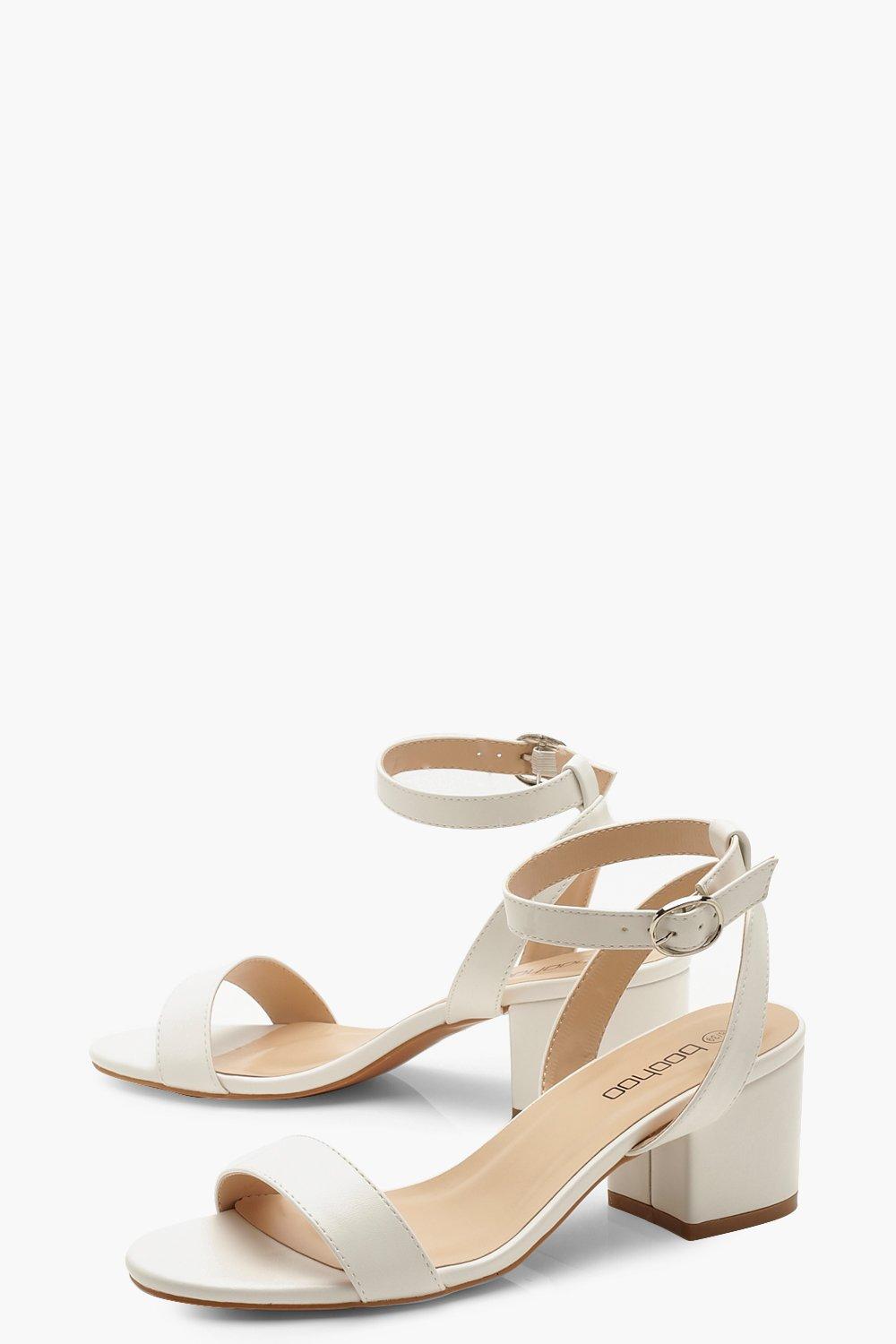 Low Block Barely There Heels