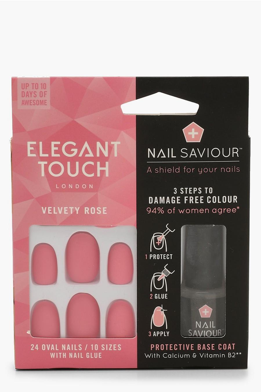 Elegant Touch Velvety Rose False Nails & Glue image number 1