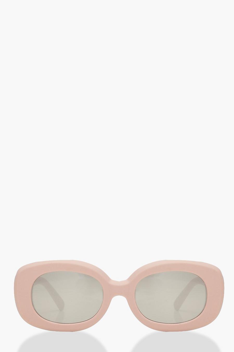Occhiali da sole squadrati sottili rosa image number 1